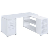 Orleans Furniture - Coaster - Yvette 60-inch 3-drawer L-Shape Computer Desk White - 800516